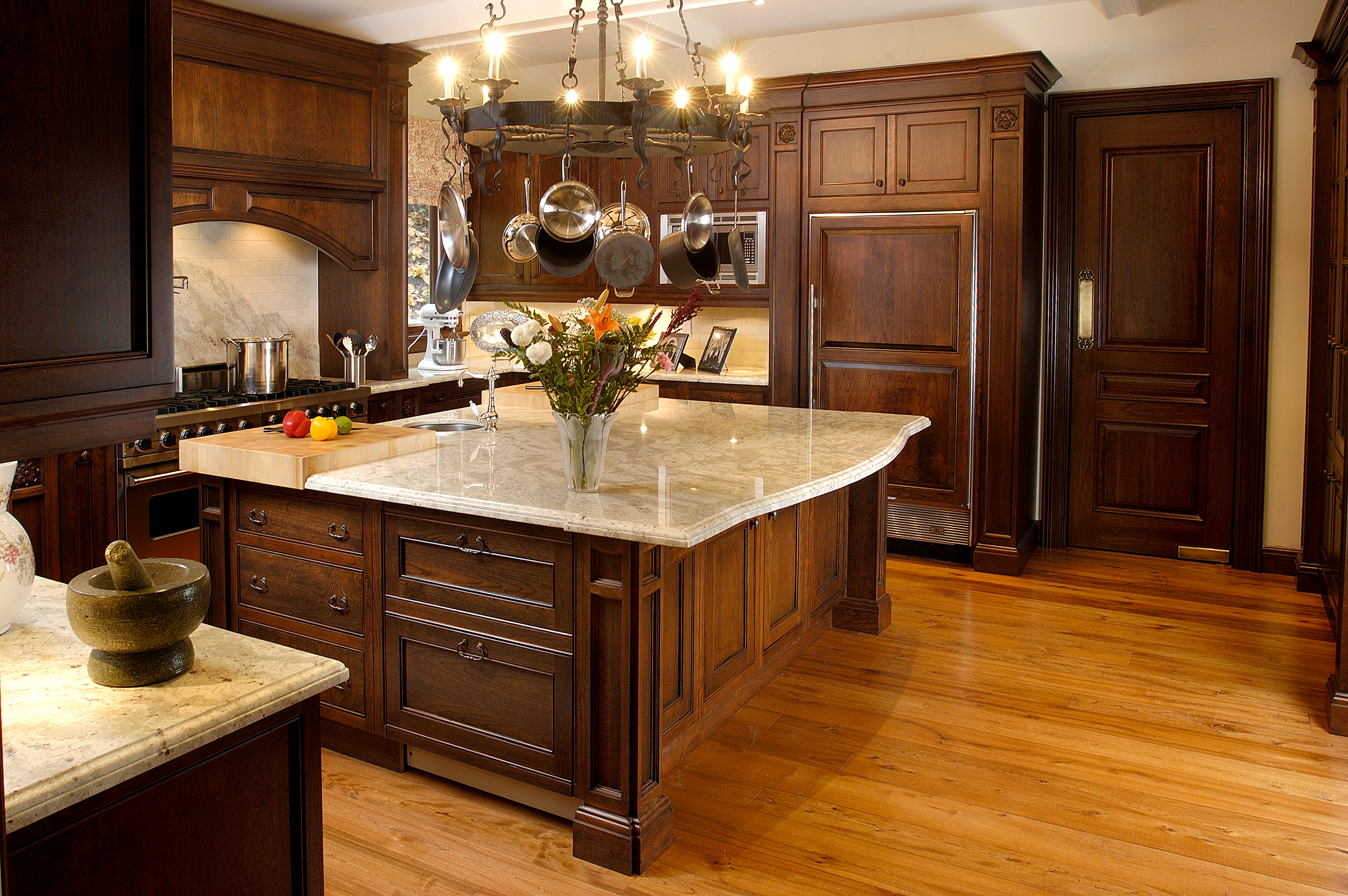Custom kitchen cabinetry built by Frontier Tech Inc. in Toronto
